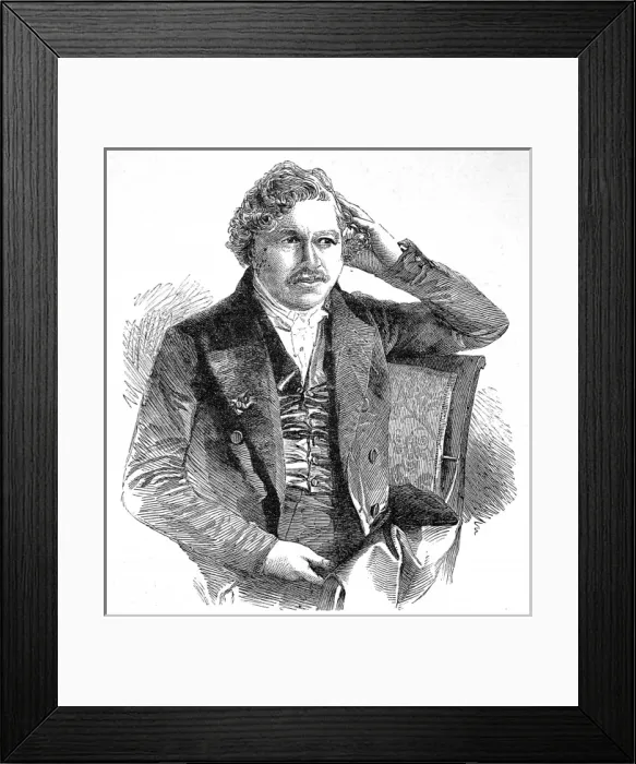 Framed Print : Portrait of M. Louis Daguerre Framed Print : Portrait of M. Louis Daguerre