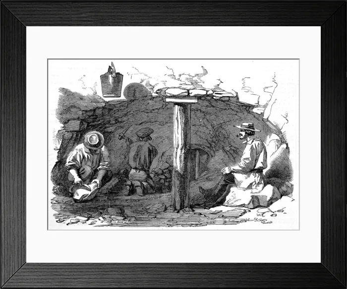 Framed Print : Dry digging, Turon gold fields, Australia Framed Print : Dry digging, Turon gold fields, Australia