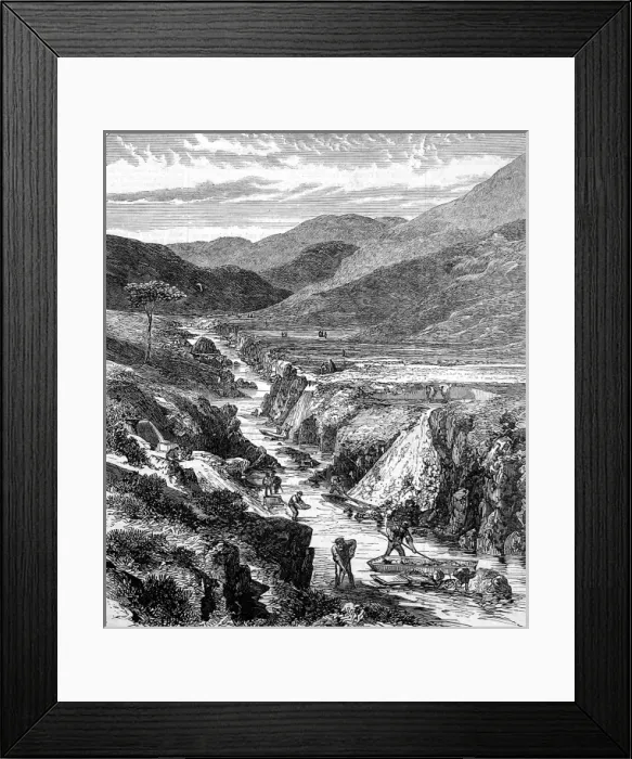 Framed Print : Digging for gold in Scotland Framed Print : Digging for gold in Scotland
