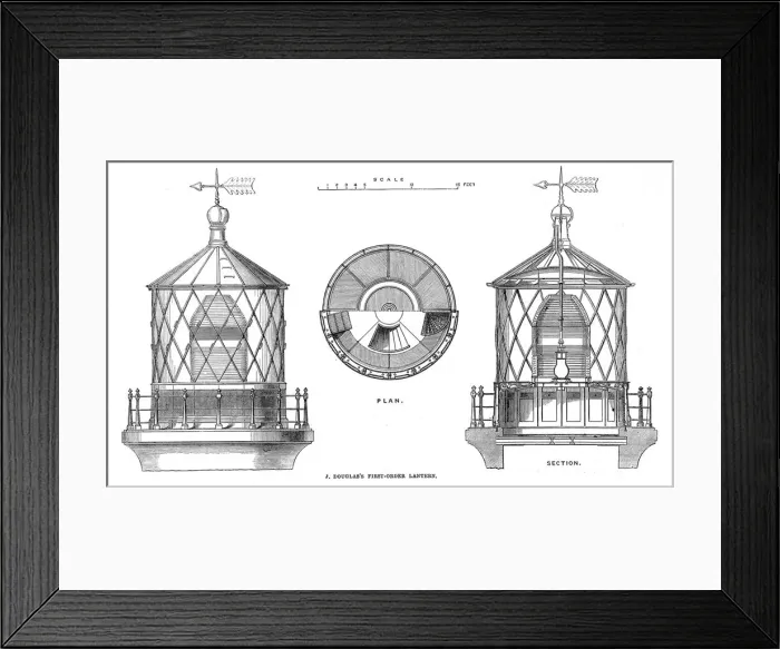 Framed Print : J. Douglass First-Order Lantern, 1867 Framed Print : J. Douglass First-Order Lantern, 1867