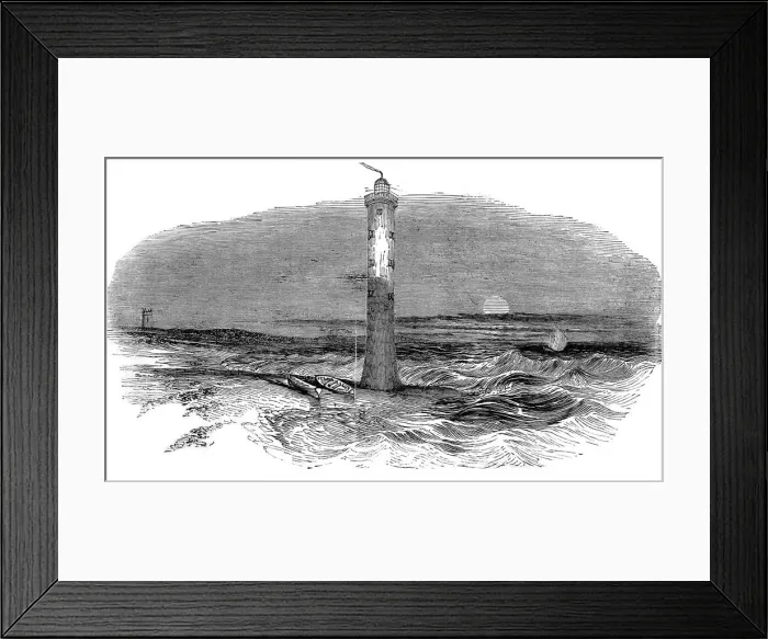 Framed Print : Dungeness Lighthouse, Kent, 1843 Framed Print : Dungeness Lighthouse, Kent, 1843