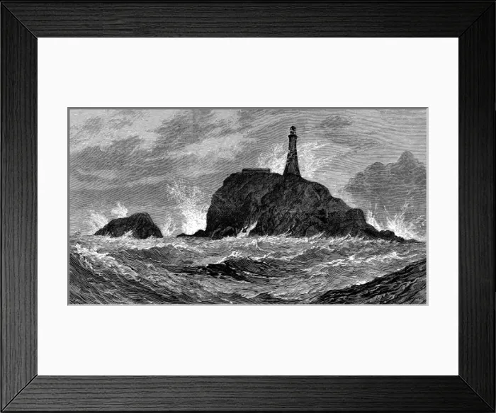 Framed Print : Calf Rock Lighthouse, Bantry Bay, Ireland, 1881 Framed Print : Calf Rock Lighthouse, Bantry Bay, Ireland, 1881