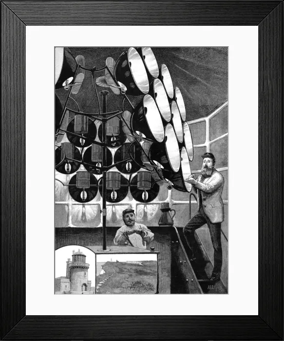 Framed Print : The Lantern of Beachy Head Lighthouse, Sussex, 1884 Framed Print : The Lantern of Beachy Head Lighthouse, Sussex, 1884