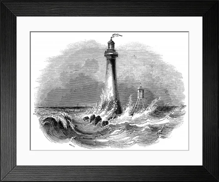 Framed Print : The Skerryvore Lighthouse, off Argyllshire, 1844 Framed Print : The Skerryvore Lighthouse, off Argyllshire, 1844