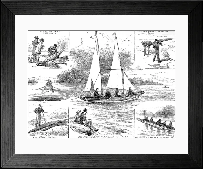 Framed Print : Admiral McDonalds Folding Boat, 1878 Framed Print : Admiral McDonalds Folding Boat, 1878