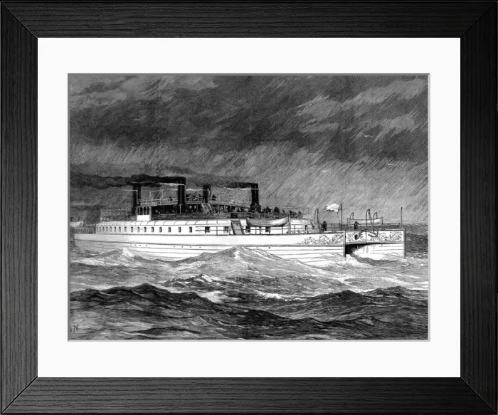 Framed Print : Twin Steam-Ship Castalia, September 1874 Framed Print : Twin Steam-Ship Castalia, September 1874