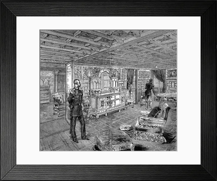 Framed Print : The Crimean Tartar Saloon, SY Livadia, 1880