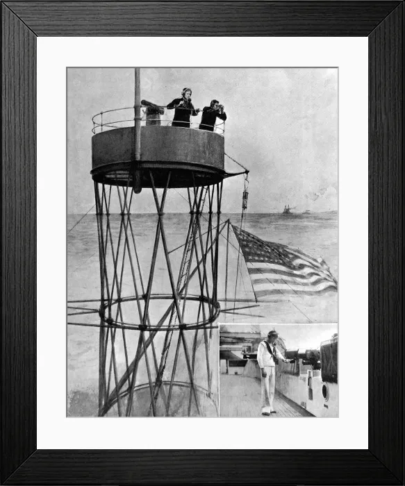 Framed Print : Fire Control Top of an American Warship, 1910 Framed Print : Fire Control Top of an American Warship, 1910