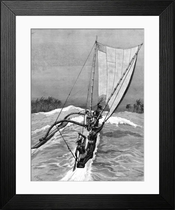 Framed Print : A Surf-Boat, Sri Lanka, 1887 Framed Print : A Surf-Boat, Sri Lanka, 1887