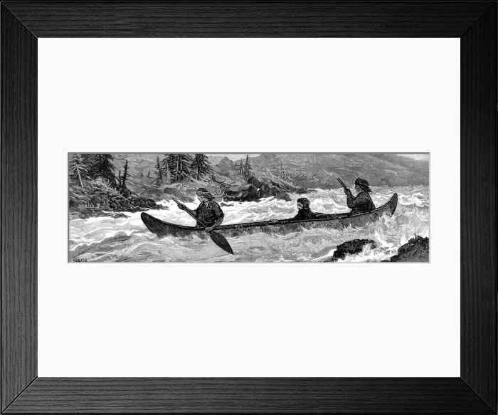 Framed Print : Native American Canoe, 1880 Framed Print : Native American Canoe, 1880