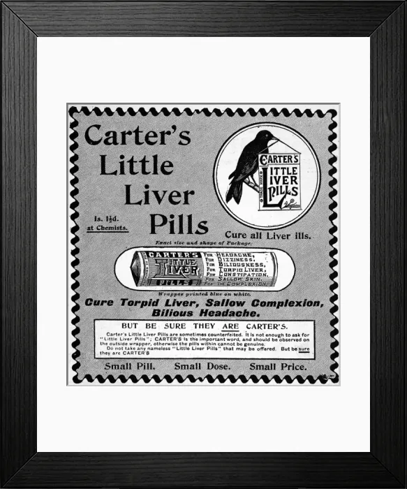 Framed Print : Advertisement for liver pills Framed Print : Advertisement for liver pills