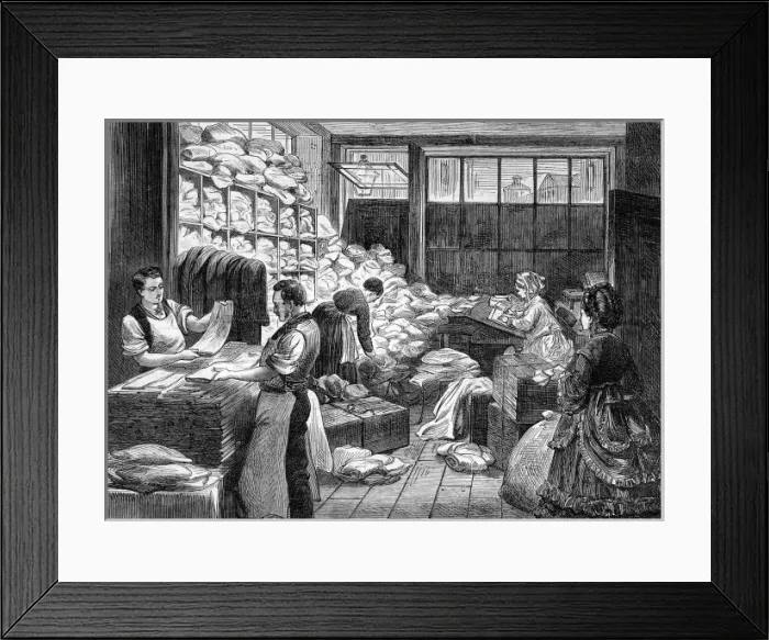 Framed Print : The London Office of the Society for the relief of the sick Framed Print : The London Office of the Society for the relief of the sick