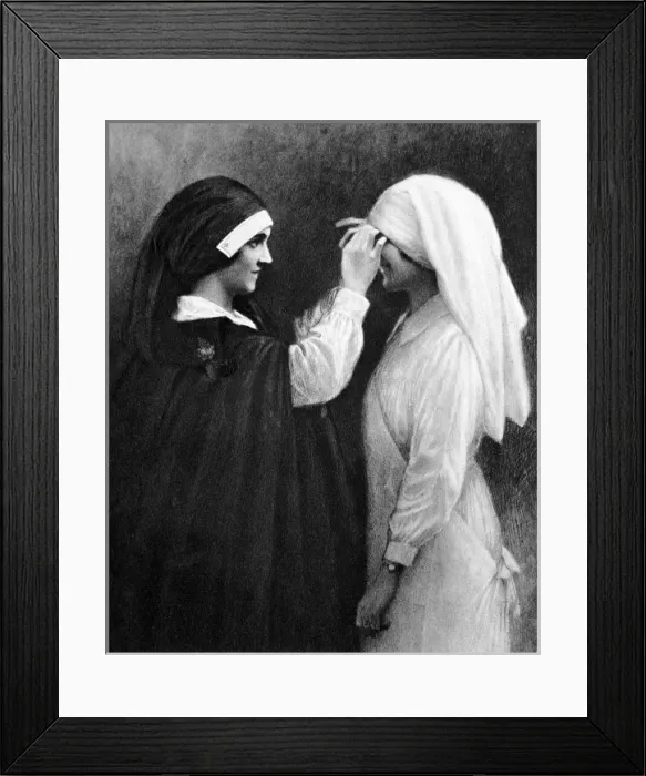 Framed Print : Taking the veil in the Red Cross Service