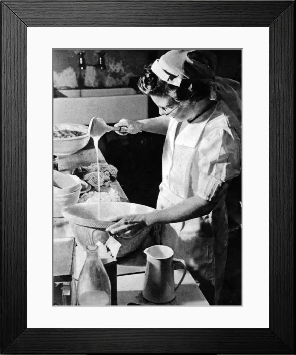 Framed Print : Preparing Red Cross food parcels Framed Print : Preparing Red Cross food parcels