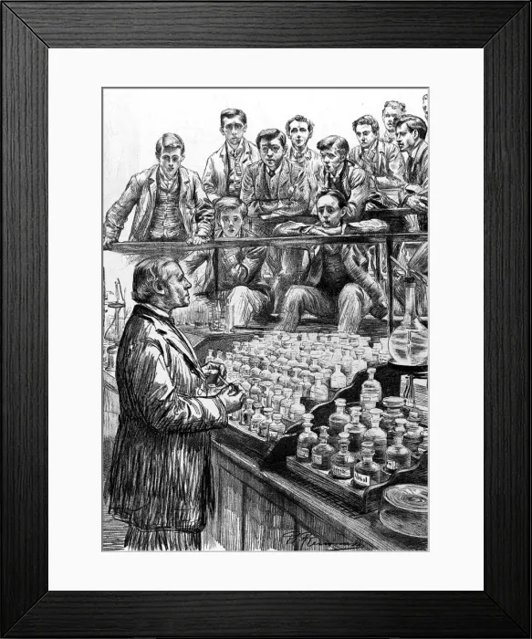 Framed Print : A lecture in Chemistry