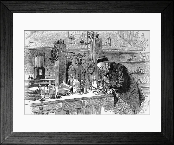 Framed Print : M. Pasteur in his laboratory in Paris Framed Print : M. Pasteur in his laboratory in Paris
