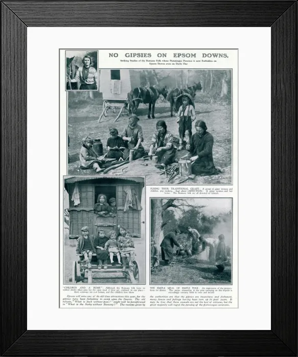 Framed Print : No Gypsies on Epson Downs 1929 Framed Print : No Gypsies on Epson Downs 1929