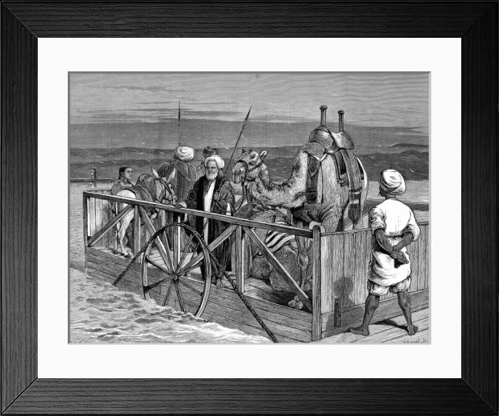 Framed Print : Ferry at Kantara, Suez Canal, Egypt, 1875 Framed Print : Ferry at Kantara, Suez Canal, Egypt, 1875