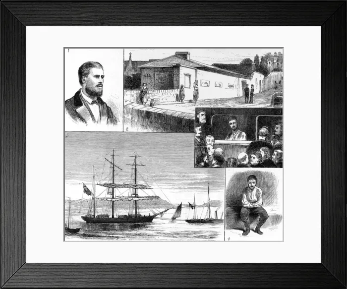 Framed Print : The Mutiny on the Caswell, 1876 Framed Print : The Mutiny on the Caswell, 1876