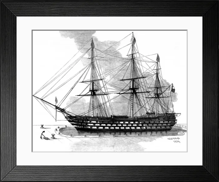 Framed Print : Model of HMS Queen of 1839 Framed Print : Model of HMS Queen of 1839