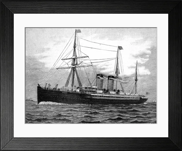 Framed Print : SS Umbria, 1893 Framed Print : SS Umbria, 1893