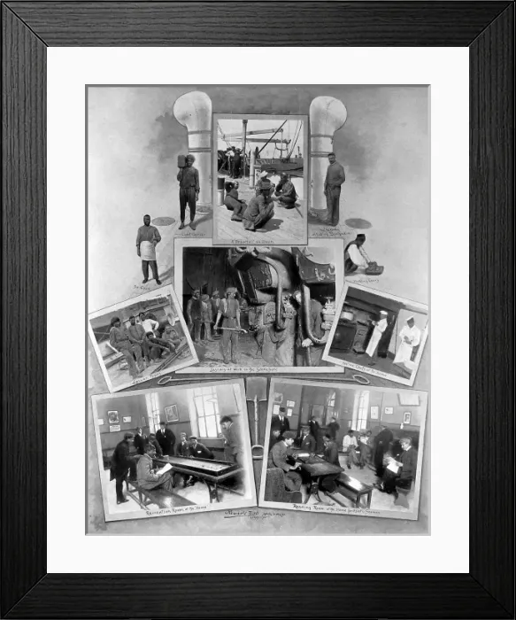 Framed Print : Lascar Seamen at work and at rest, 1906 Framed Print : Lascar Seamen at work and at rest, 1906
