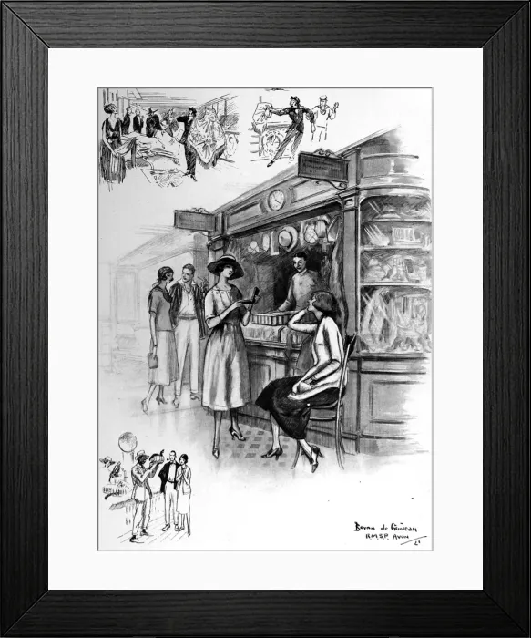 Framed Print : The Shop on board R. M. S. P. Avon, 1921 Framed Print : The Shop on board R. M. S. P. Avon, 1921