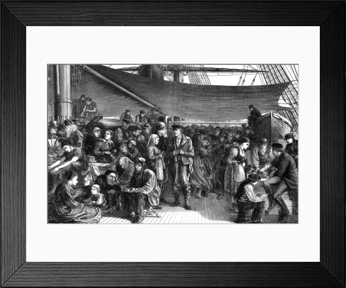 Framed Print : Steerage of a North German Lloyds Atlantic Steam-ship, 1872 Framed Print : Steerage of a North German Lloyds Atlantic Steam-ship, 1872