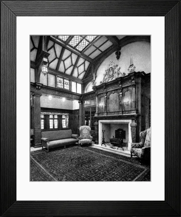 Framed Print : The Social Hall on R. M. S. P. Almanzora, 1920