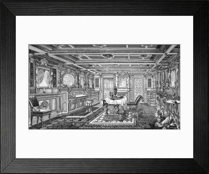 Framed Print : Deck Saloon on the Royal Yacht, Hohenzollern, 1879 Framed Print : Deck Saloon on the Royal Yacht, Hohenzollern, 1879