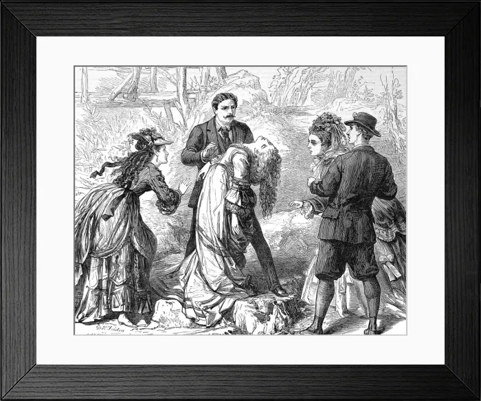 Framed Print : Scene from False Shame, Globe Theatre, London, 1872 Framed Print : Scene from False Shame, Globe Theatre, London, 1872