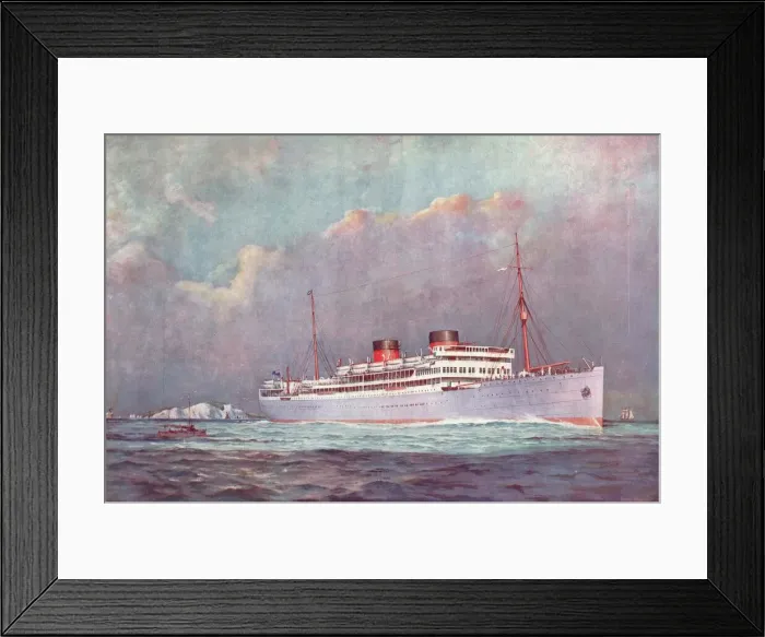 Framed Print : RMS Carnarvon Castle Passing the Needles, 1927 Framed Print : RMS Carnarvon Castle Passing the Needles, 1927