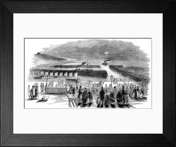 Framed Print : The Arrival of the Indian Mail at Folkestone, 1844 Framed Print : The Arrival of the Indian Mail at Folkestone, 1844
