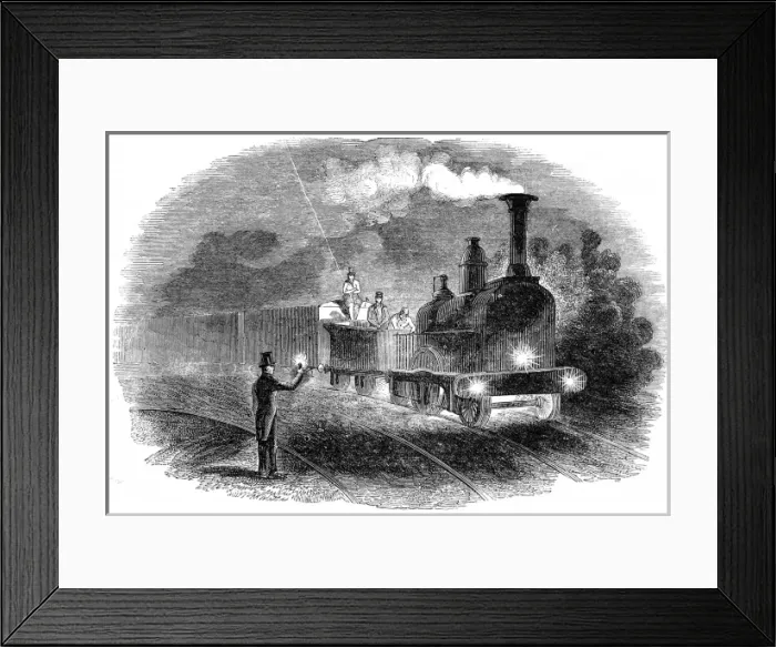 Framed Print : The Express Mail Train, 1844