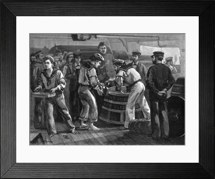 Framed Print : Celebrating the Jubilee on Board a Man of War - Extra Ration Framed Print : Celebrating the Jubilee on Board a Man of War - Extra Ration