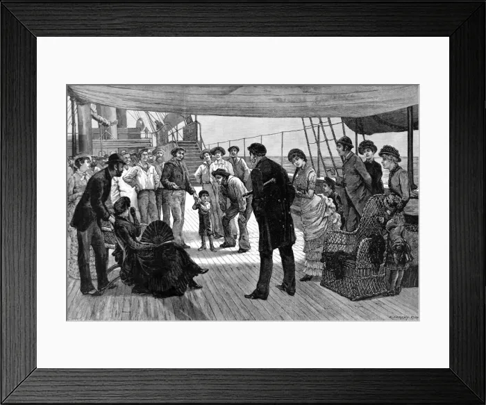Framed Print : A Stowaway found on a Victorian Ship, 1884 Framed Print : A Stowaway found on a Victorian Ship, 1884