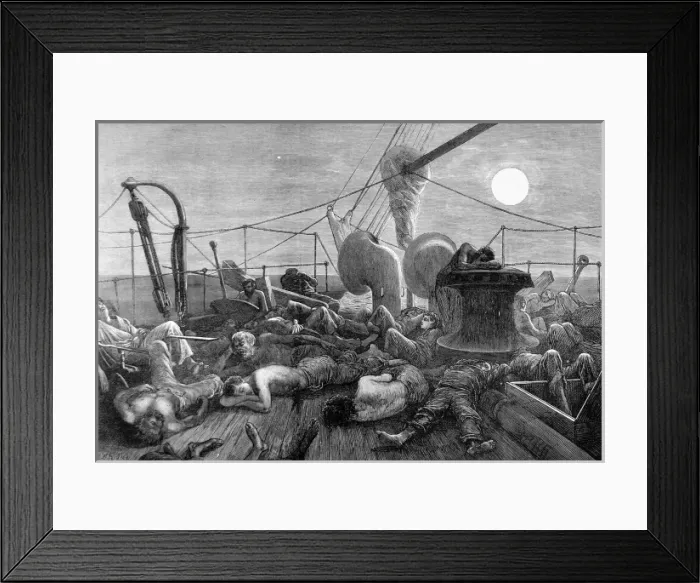 Framed Print : Deck of a Mail Steamer in the Red Sea, 1872