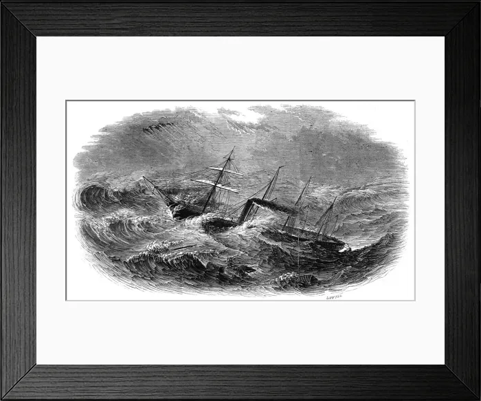 Framed Print : SS Great Western in a Heavy Gale, North Atlantic, 1846 Framed Print : SS Great Western in a Heavy Gale, North Atlantic, 1846