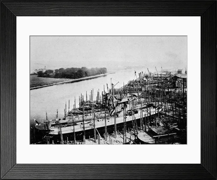 Framed Print : The Lobnitz Shipyard, Renfrew, Scotland, 1912 Framed Print : The Lobnitz Shipyard, Renfrew, Scotland, 1912
