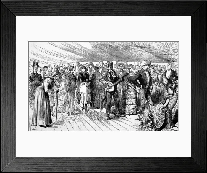 Framed Print : Fancy-Dress Ball on H. M. T. Serapis, Crossing the Equator Framed Print : Fancy-Dress Ball on H. M. T. Serapis, Crossing the Equator