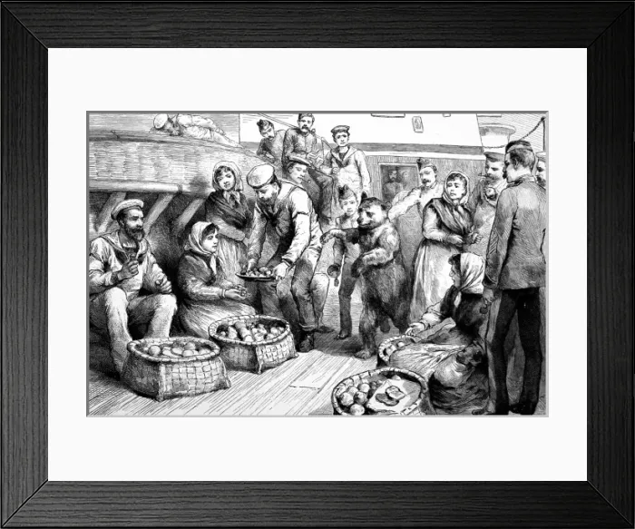 Framed Print : Christmas on Board a British Battleship, 1894