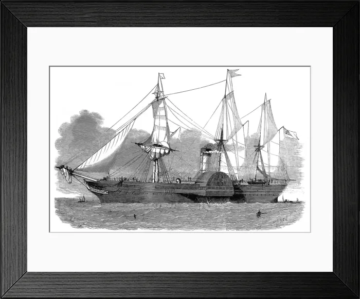 Framed Print : RMS Asia, 1850 Framed Print : RMS Asia, 1850