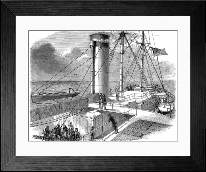 Framed Print : After-Deck of the RMS Asia, 1850 Framed Print : After-Deck of the RMS Asia, 1850