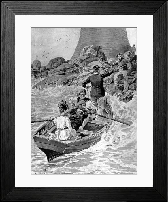 Framed Print : Landing at the Lighthouse, 1895 Framed Print : Landing at the Lighthouse, 1895