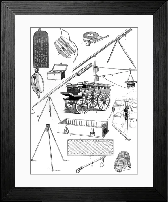 Framed Print : Board of Trade Rocket Apparatus for Saving Lives from Shipwr Framed Print : Board of Trade Rocket Apparatus for Saving Lives from Shipwr