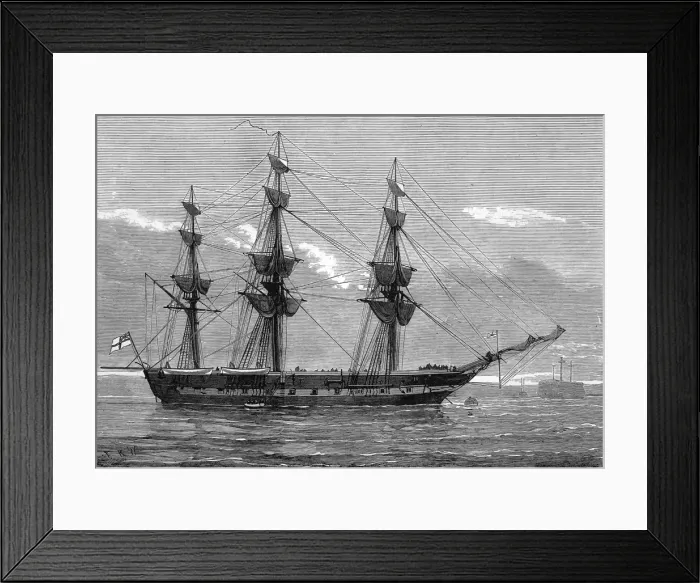 Framed Print : HMS Eurydice, Portsmouth Harbour, 1878 Framed Print : HMS Eurydice, Portsmouth Harbour, 1878