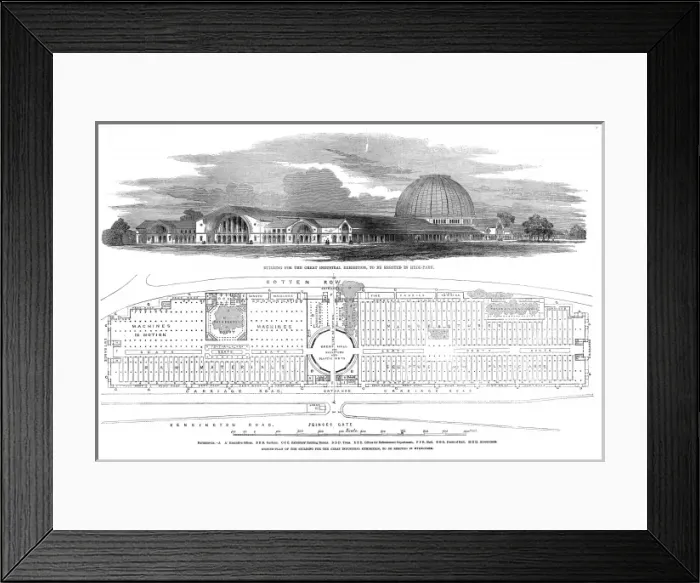 Framed Print : Plans for the Crystal Palace Framed Print : Plans for the Crystal Palace