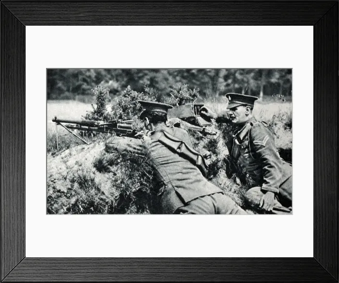 Framed Print : Training with Hotchkiss Machinegun - Aldershot Framed Print : Training with Hotchkiss Machinegun - Aldershot