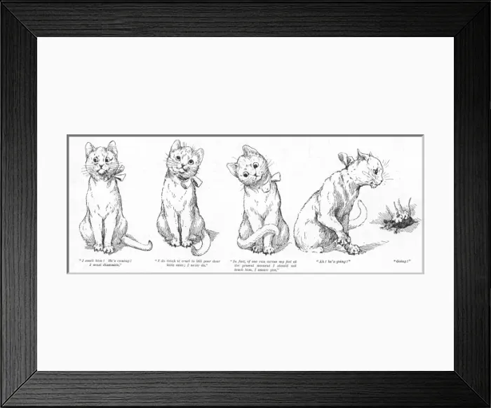 Framed Print : Pussys nightmare by Louis Wain Framed Print : Pussys nightmare by Louis Wain