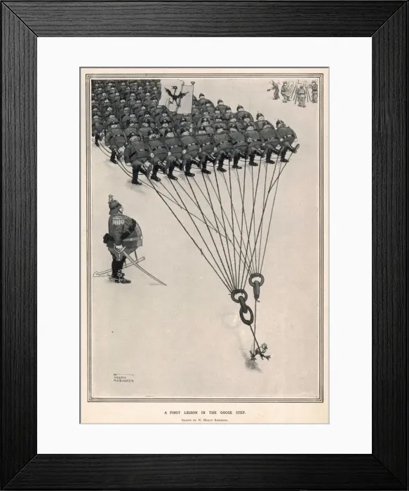 Framed Print : First Lesson in the Goose Step Framed Print : First Lesson in the Goose Step